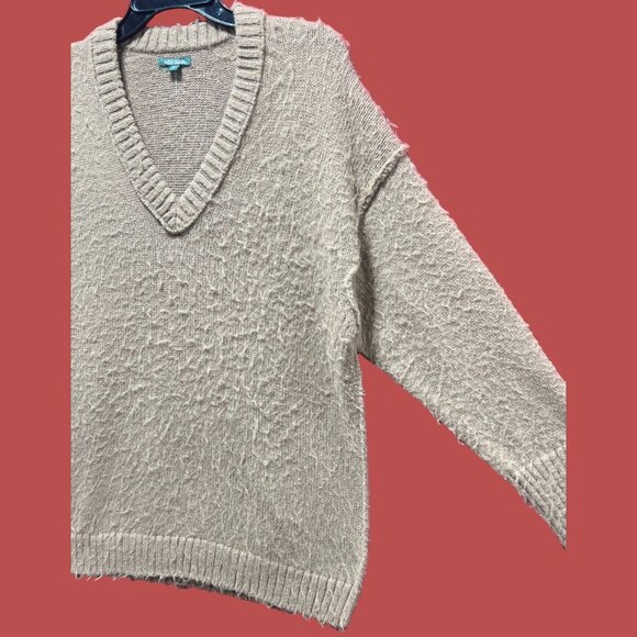 Wild Fable - Women's Long Sleeve V-Neck Sweater - Brown - XXS - Picture 11 of 11